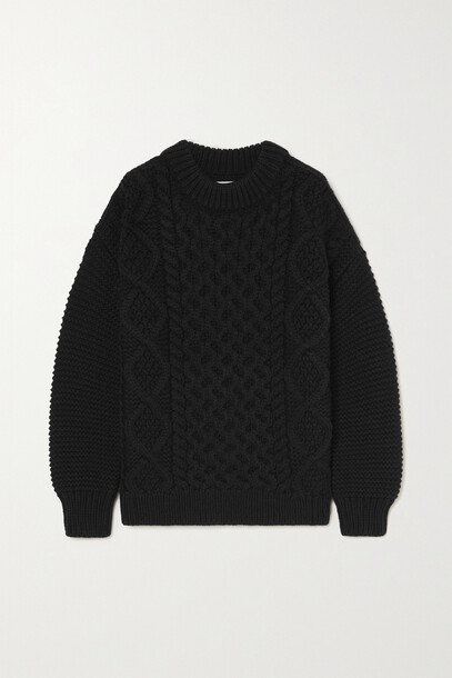 Mr Mittens - Cable-knit Wool Sweater - Black