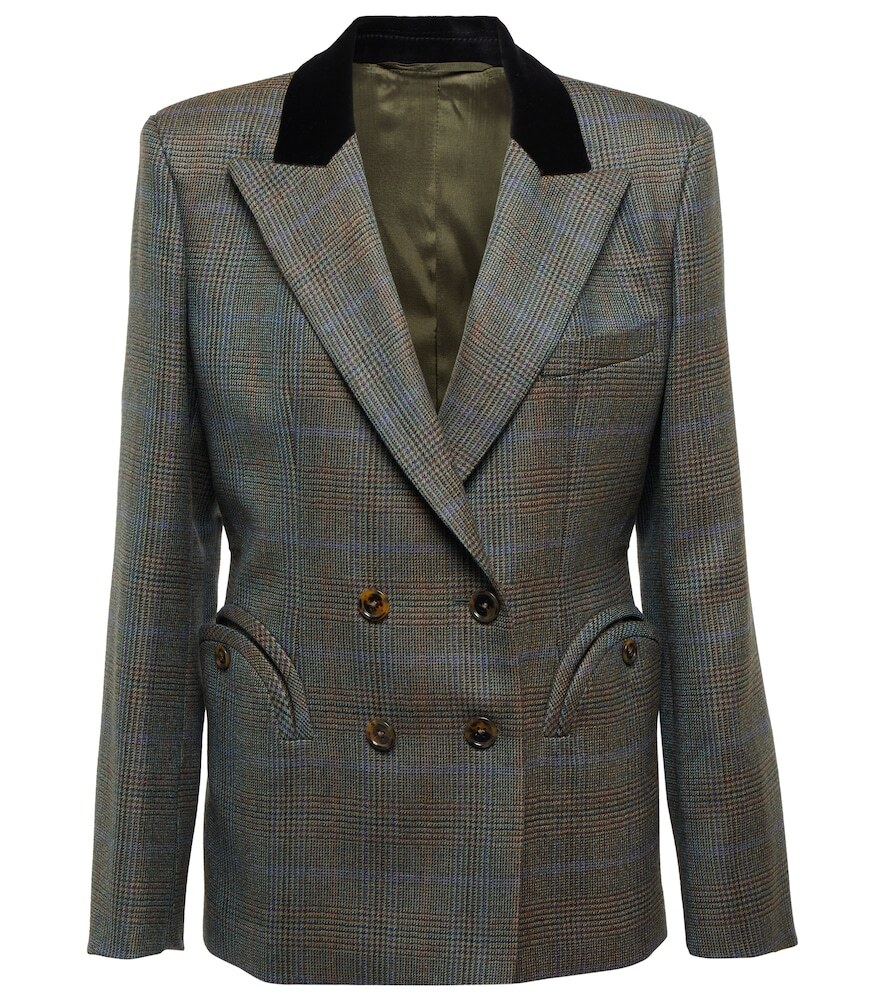 Blazé Milano Checked wool blazer in grey