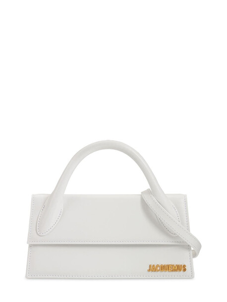 Jacquemus Croc-Embossed Suede Le Chiquito Long Top-Handle Bag