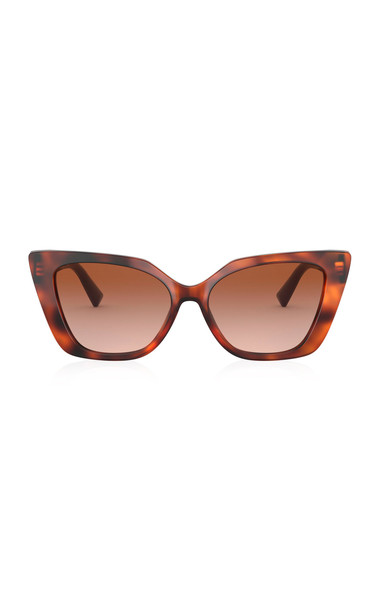 Valentino Cat-Eye Acetate Sunglasses in brown
