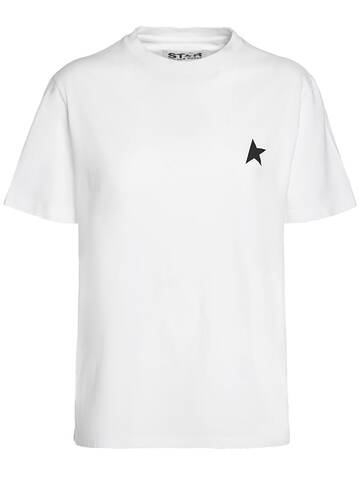 GOLDEN GOOSE Star Cotton Jersey T-shirt in black / white