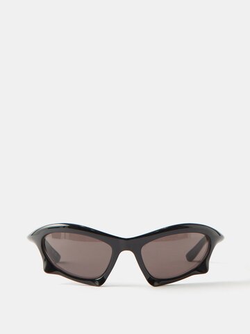 balenciaga eyewear - square acetate sunglasses - mens - black