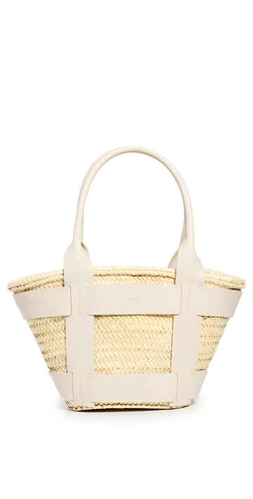 demellier santorini tote natural/off white one size