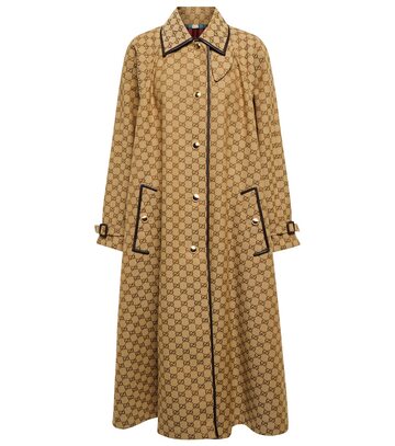 Gucci Reversible GG and checked cotton-blend coat