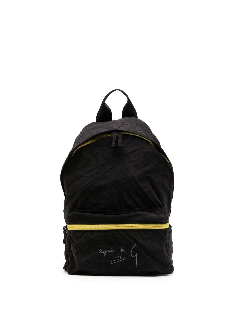 agnès b. agnès b. logo-print distressed-effect backpack - Black