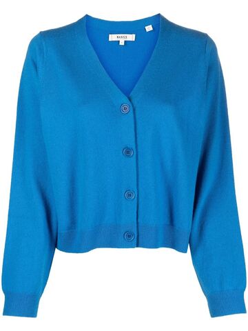 chinti and parker wool-cashmere cropped cardigan - blue