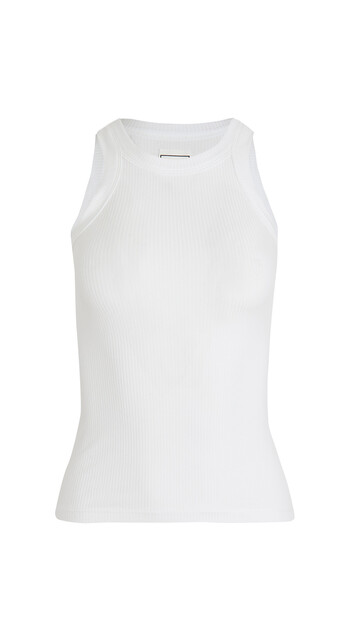WSLY Rivington Ribbed Tank in white