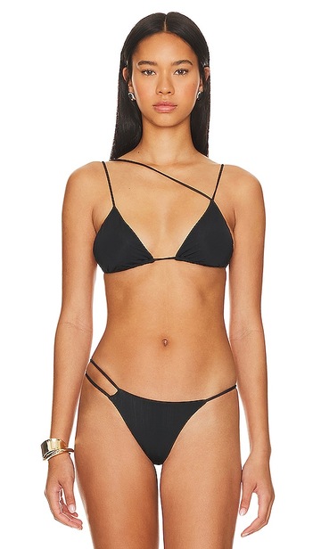 vix swimwear nara bikini top in black