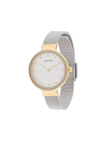 Bering Classic textured stud detail watch in silver