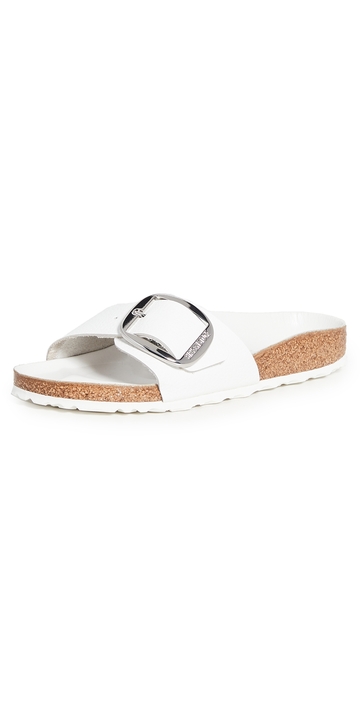 birkenstock madrid big buckle sandals white 40