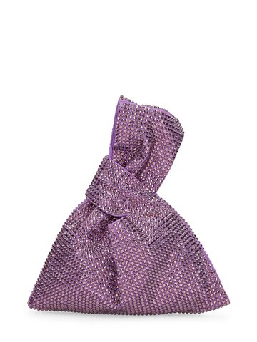 GIUSEPPE DI MORABITO Embellished Cady Envers Satin Bag in purple