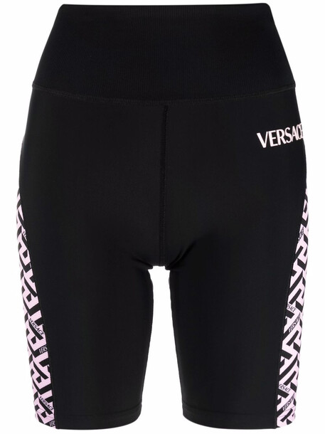 Versace Greca Signature print cycling shorts - Black