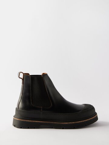 birkenstock - prescott leather chelsea boots - womens - black