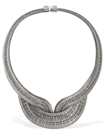 YUN YUN SUN Tennan Crystal Collar Necklace in silver