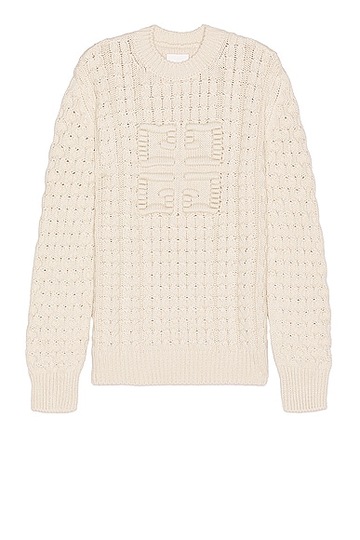givenchy crew neck sweater in cream