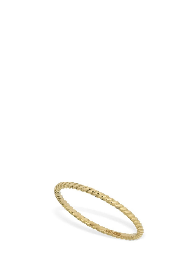 AG 18kt Gold Slim Braid Chain Ring