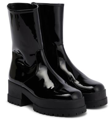 clergerie wilmer patent leather ankle boots in black