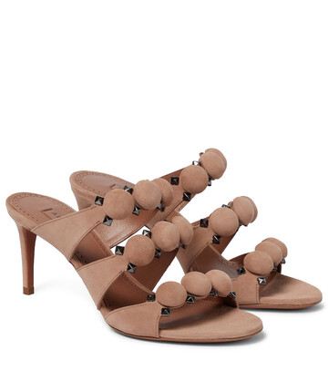 alaã¯a bombe suede sandals in brown