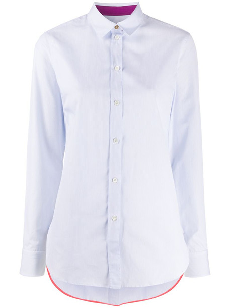 Paul Smith classic collar slim fit shirt in blue