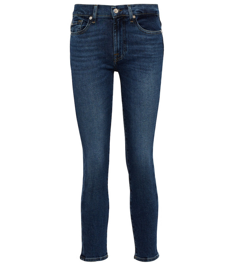7 For All Mankind Roxanne Ankle mid-rise skinny jeans in blue