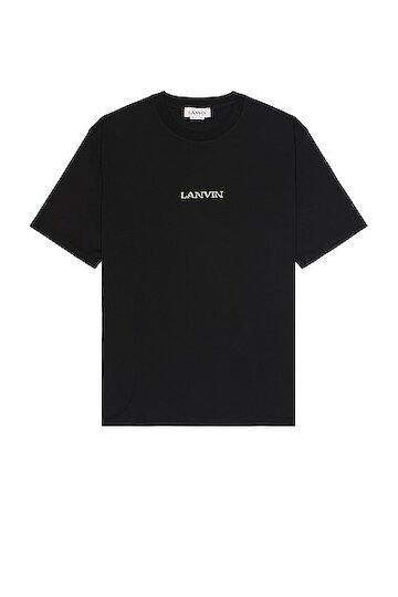 lanvin unisex embroidered regular t-shirt in black