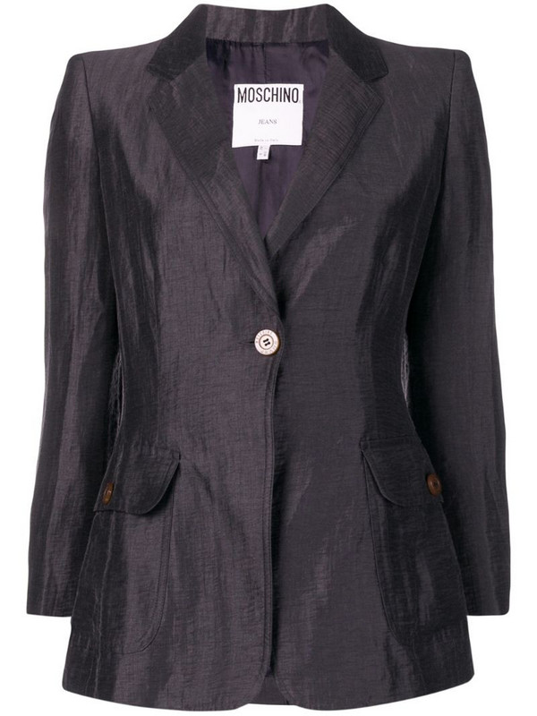 Moschino Pre-Owned single button blazer in blue