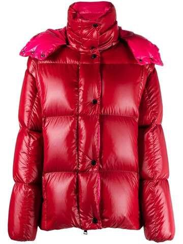 moncler parana puffer hooded jacket - red