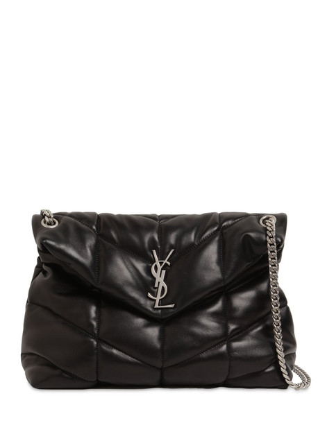 SAINT LAURENT Small Loulou Quilted Leather Bag in black