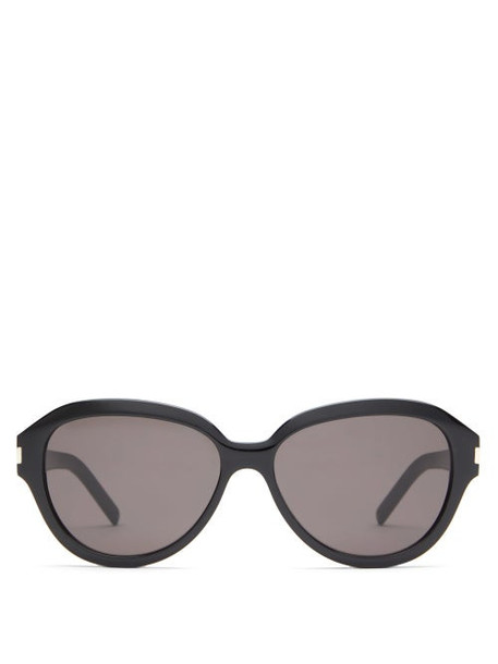 Saint Laurent - Round Acetate Sunglasses - Womens - Black