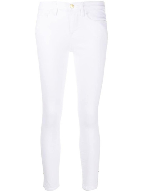 FRAME cropped jeans in white