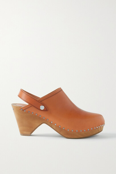 Isabel Marant - Taiya Studded Leather Clogs - Brown