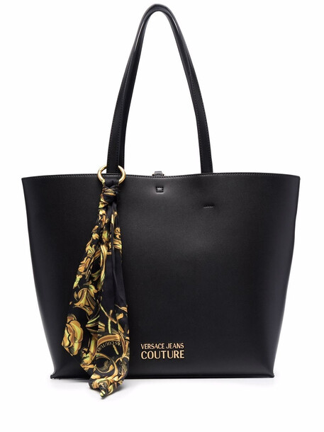 Versace Jeans Couture scarf-detail tote bag - Black