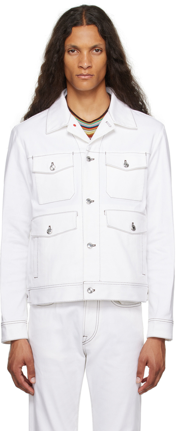 paul smith white western denim jacket