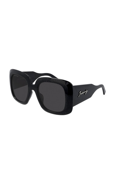 Balenciaga Oversized Square-Frame Acetate Sunglasses in black
