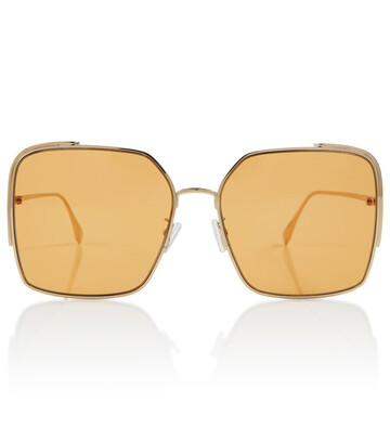 Fendi O'Lock oversized sunglasses in orange