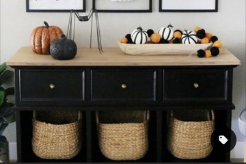 home accessory,fall outfits,pumpkin,spiders,baskets,black,orange,black table,halloween,home decor