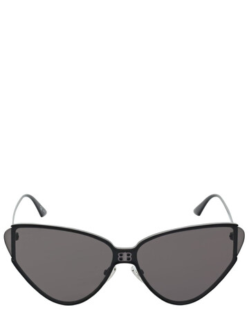 BALENCIAGA Shield 2.0 Cat Metal Sunglasses in black