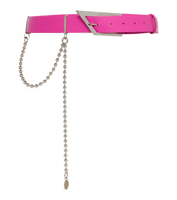 The Attico Chain leather belt in pink