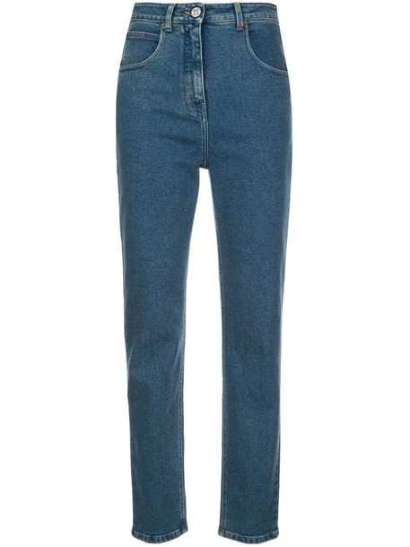 M Missoni embroidered logo jeans in blue