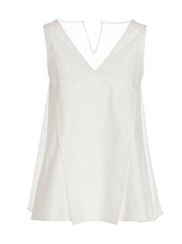 Vìen Cotton And Silk Top in white