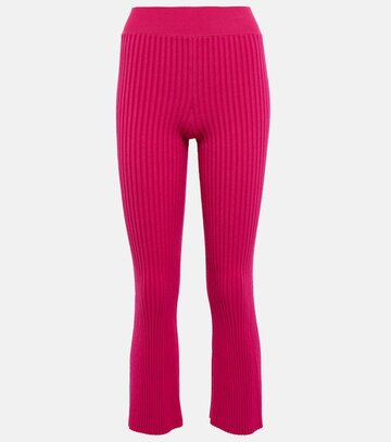 live the process helia ribbed-knit high-rise pants in pink