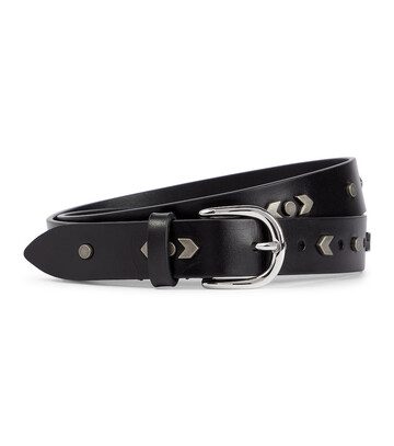 Isabel Marant Zap embellished leather belt in black