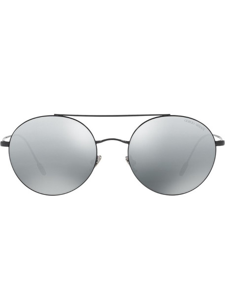 Giorgio Armani round frame sunglasses in black