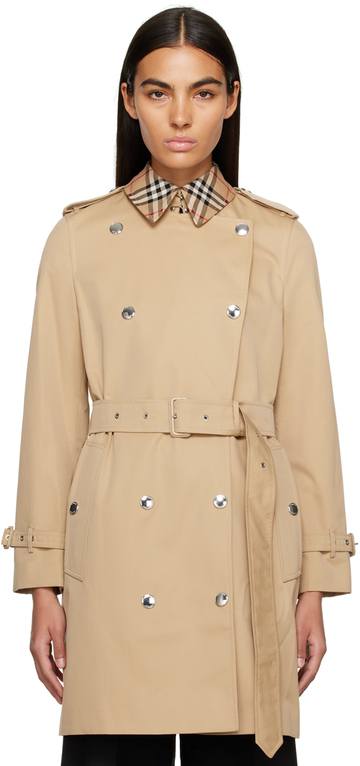 burberry beige check trench coat