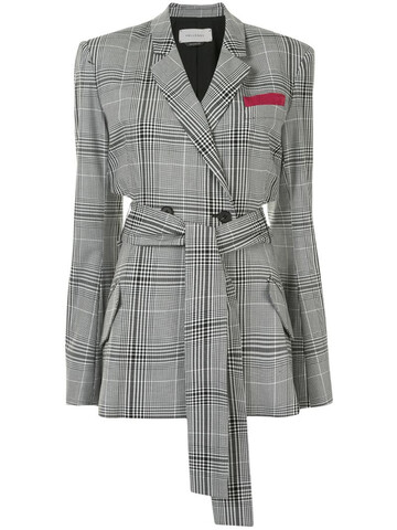 Hellessy cut-out plaid check blazer in black