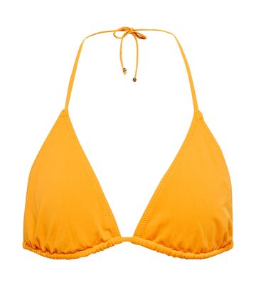 nanushka caia triangle bikini top in orange
