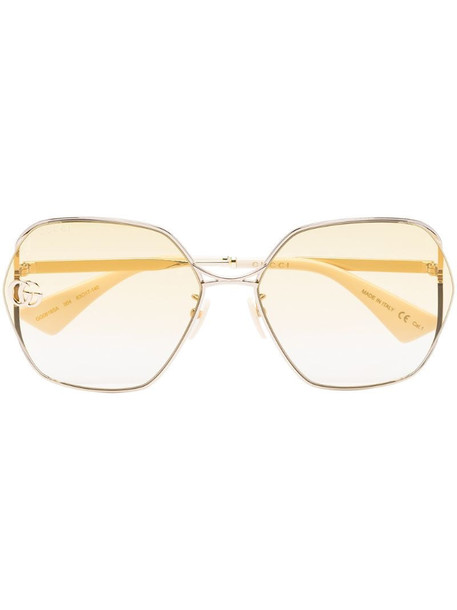 Gucci Eyewear Fork square-frame sunglasses in yellow