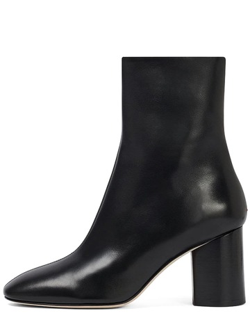 aeyde 75mm alena leather ankle boots in black