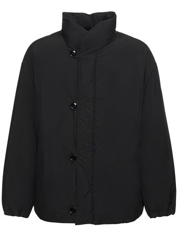 lemaire cotton blend puffer jacket in black