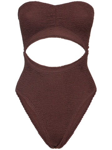 BOND EYE Alexis Cut Out One Piece Swimsuit in brown